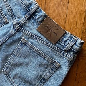 90s vintage calvin klein jean shorts high waisted